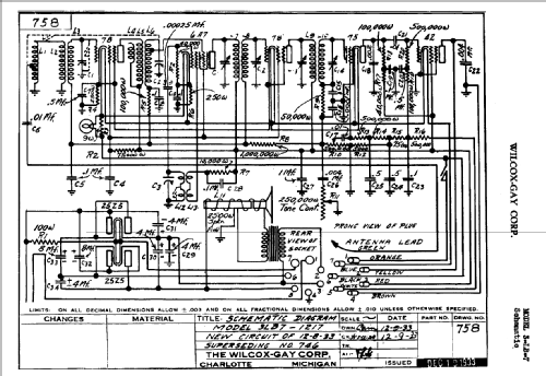 3LB7 ; Wilcox-Gay Corp.; (ID = 700454) Radio