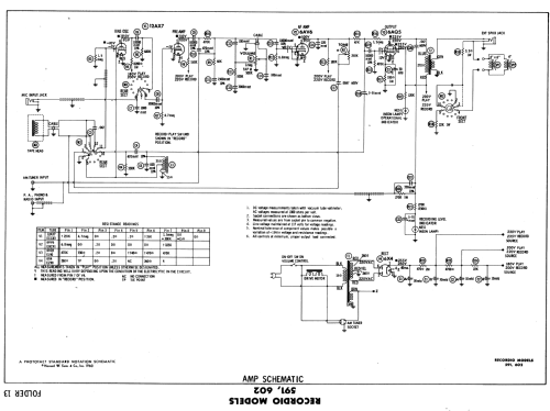 591 Recordio ; Wilcox-Gay Corp.; (ID = 591799) Enrég.-R