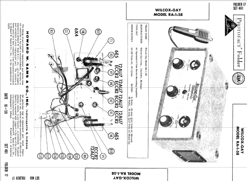 RA-1-58 ; Wilcox-Gay Corp.; (ID = 613235) Ampl/Mixer