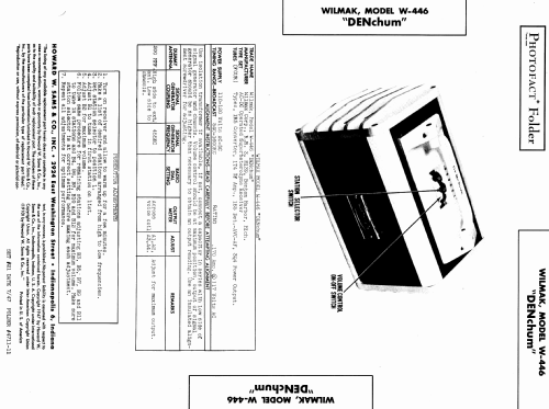 DENchum W-446; Wilmak Corp.; Benton (ID = 852710) Radio