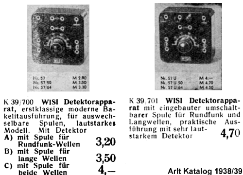 Detektor-Empfänger 57; Wisi Wilh. Sihn; (ID = 1577509) Galène