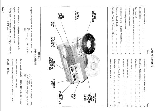 Magnetic-Tape-Recorder T1500; Wollensak 3M; St. (ID = 972860) R-Player