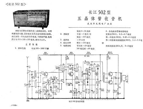 Changjiang 长江 502; Wuhan 武汉无线电厂 (ID = 773633) Radio