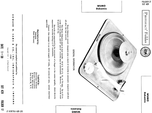 Dekamix W; Wumo Apparatebau (ID = 719635) Ton-Bild