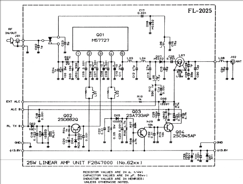 25W Linear Amplifier for 2m FL-2025; Yaesu-Musen Co. Ltd. (ID = 860949) Amateur-D