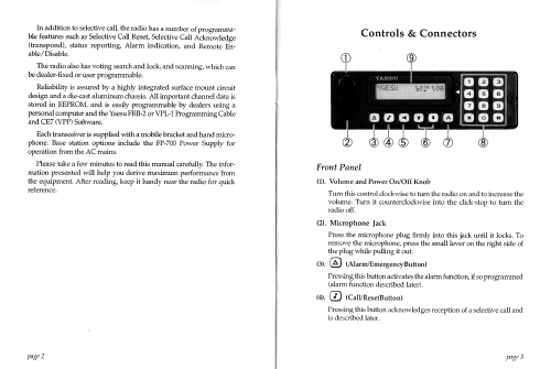 FM Transceiver VX-1000; Yaesu-Musen Co. Ltd. (ID = 2881027) Amat TRX