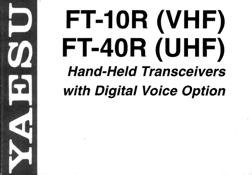 FT-10R; Yaesu-Musen Co. Ltd. (ID = 2885563) Amat TRX