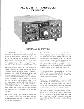 FT-902DM; Yaesu-Musen Co. Ltd. (ID = 2955012) Amat TRX