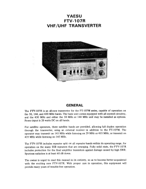 V/U Transverter FTV-107R; Yaesu-Musen Co. Ltd. (ID = 2953705) Adaptor