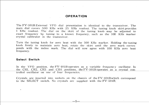 VFO FV-101B; Yaesu-Musen Co. Ltd. (ID = 2542434) Amateur-D