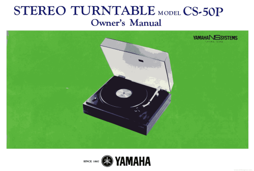 Auto Return Turntable CS-50P; Yamaha Co.; (ID = 2081236) Reg-Riprod