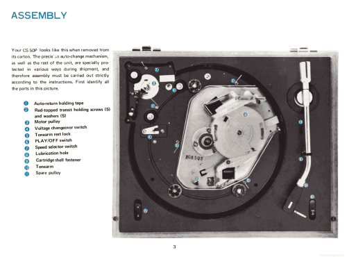 Auto Return Turntable CS-50P; Yamaha Co.; (ID = 2081256) Ton-Bild