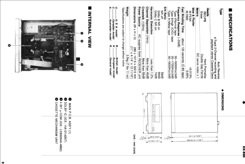 Cassette Deck KX-S90; Yamaha Co.; (ID = 2546957) Ton-Bild