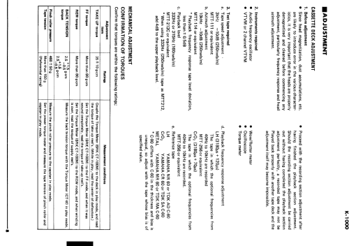 Natural Sound Stereo Cassette Deck K-1000; Yamaha Co.; (ID = 970226) Reg-Riprod