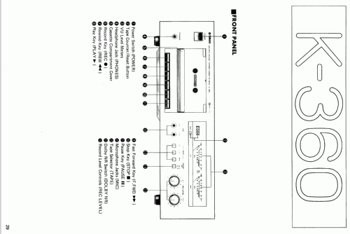 Natural Sound Stereo Cassette Deck K-360; Yamaha Co.; (ID = 965710) R-Player