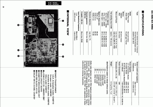 Natural Sound Stereo Cassette Deck KX-400U; Yamaha Co.; (ID = 965678) R-Player