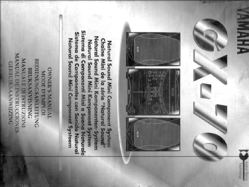 Mini Component System GX-70; Yamaha Co.; (ID = 2289309) Radio
