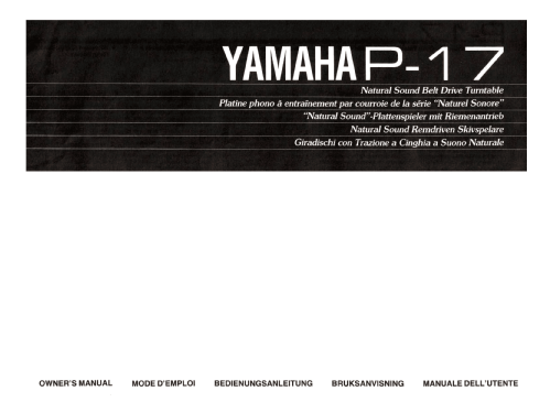 Natural Sound Belt-Drive Turntable P-17; Yamaha Co.; (ID = 2081319) Ton-Bild