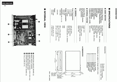 Natural Sound Compact Disc Player CDX-1030; Yamaha Co.; (ID = 1050879) Reg-Riprod