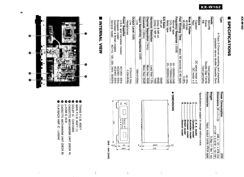 Natural Sound Stereo Double Cassette Deck KX-W162; Yamaha Co.; (ID = 1075170) R-Player