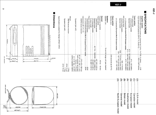 Tabletop Stereo System YST-7; Yamaha Co.; (ID = 1114255) Radio