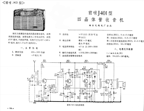 Qianxiao 前哨 J401; Yantai 烟台无线电厂 (ID = 772708) Radio