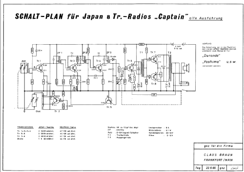 Captain Deluxe 8 Transistor YT-781 ; Yashima Electric (ID = 898322) Radio