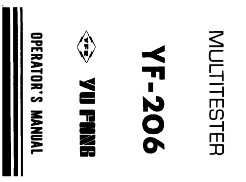Analog Multimeter YF-206; Yu Fong Electric Co. (ID = 2468376) Equipment