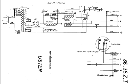 NF-Telefonrundspruch 36Z/36I; Zellweger AG; Uster (ID = 20837) Wired-W