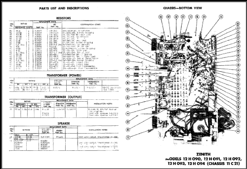 12H092 Ch=11C21; Zenith Radio Corp.; (ID = 491991) Radio