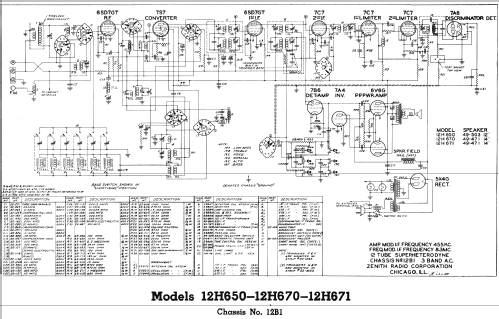 12H671 Ch=12B1; Zenith Radio Corp.; (ID = 346249) Radio