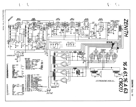 16A63 Stratosphere Ch=1601; Zenith Radio Corp.; (ID = 2728368) Radio