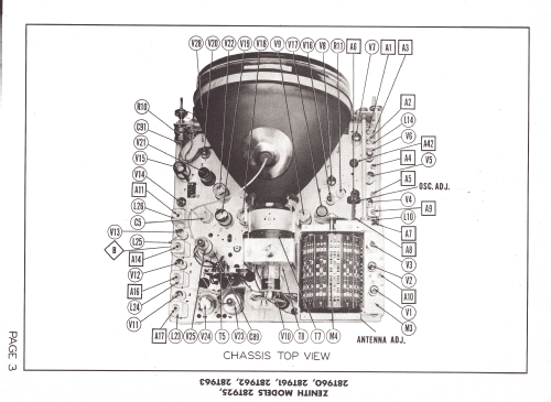 28T960E-Z 'Waldorf' Ch= 28F20Z; Zenith Radio Corp.; (ID = 1619238) Television