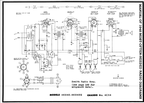 4K040 Ch= 4C54; Zenith Radio Corp.; (ID = 83608) Radio