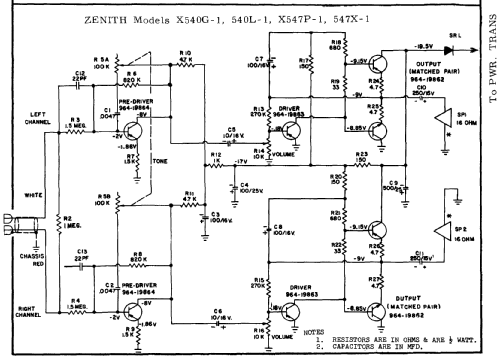 X540L-1 ; Zenith Radio Corp.; (ID = 157893) Ampl/Mixer