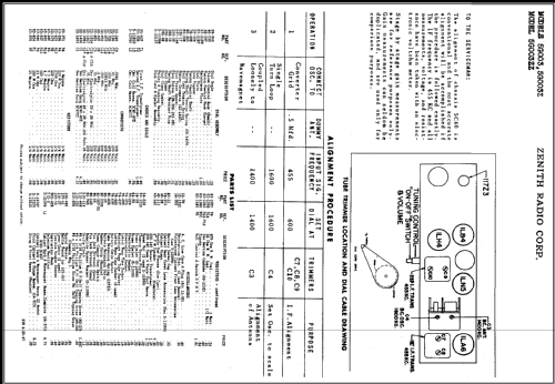 5G003Z Ch= 5C40Z; Zenith Radio Corp.; (ID = 447755) Radio