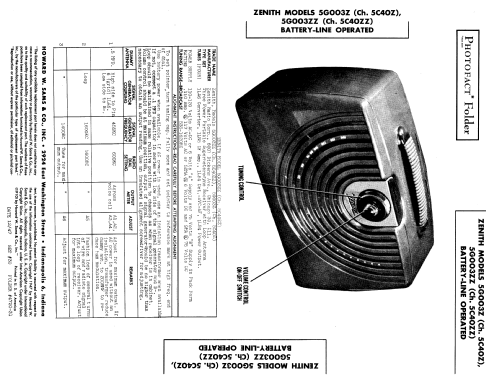 5G003Z Ch= 5C40Z; Zenith Radio Corp.; (ID = 917488) Radio