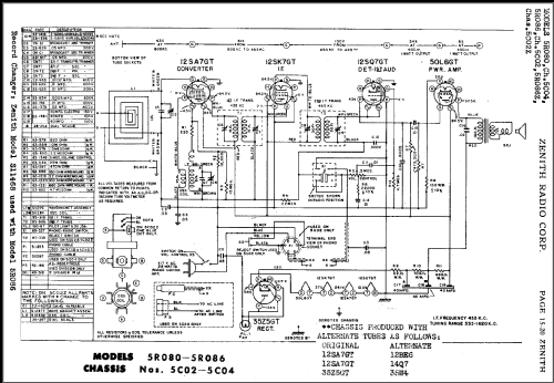 5R086 Ch=5C02; Zenith Radio Corp.; (ID = 489931) Radio