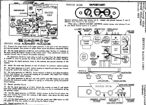 5A126A, 5S127A Ch= 5517A, 5525A; Zenith Radio Corp.; (ID = 1006121) Radio