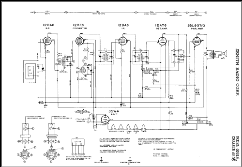 6D815W Ch= 6E05; Zenith Radio Corp.; (ID = 370409) Radio