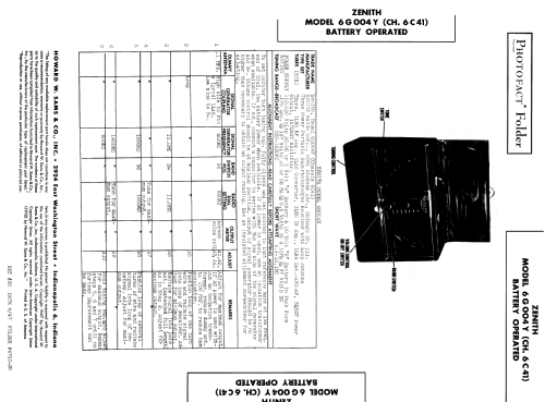 6G004Y Global Ch=6C41; Zenith Radio Corp.; (ID = 838808) Radio