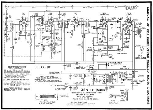 6MF080 Ford-Adjust-O-Matic´46 Ch=6C81; Zenith Radio Corp.; (ID = 72990) Car Radio