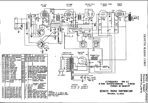 6S256AT Ch=5644AT; Zenith Radio Corp.; (ID = 1006165) Radio