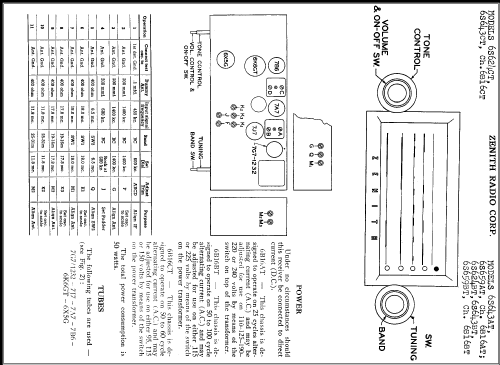 6S659AT Ch= 6B16AT; Zenith Radio Corp.; (ID = 319846) Radio