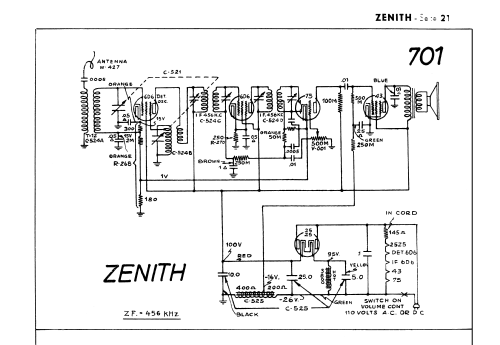 701 ACDC; Zenith Radio Corp.; (ID = 2728485) Radio