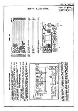 701 ACDC; Zenith Radio Corp.; (ID = 2986328) Radio