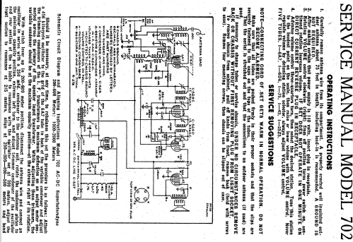 702 ; Zenith Radio Corp.; (ID = 854600) Radio