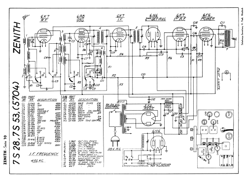 7-S-28A Ch= 5704A; Zenith Radio Corp.; (ID = 2726000) Radio