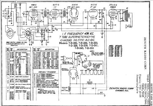 7D241 Ch= 5710 AC-DC; Zenith Radio Corp.; (ID = 143157) Radio