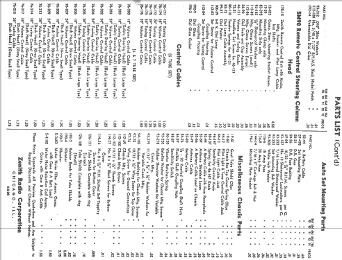 7M91D Ch=5706; Zenith Radio Corp.; (ID = 312986) Car Radio